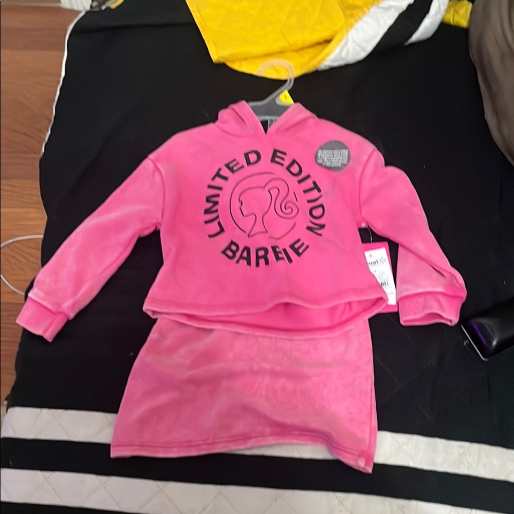 Barbie Pink Sweatshirt Dress with Logo